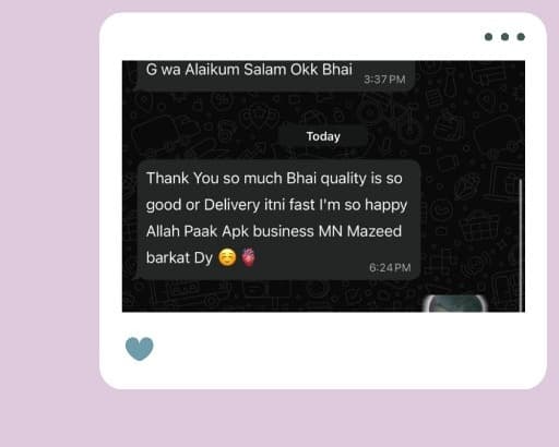 Customer WhatsApp review
