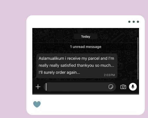 Customer WhatsApp review